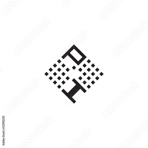 PI abstract square concept initial logo which is good for digital branding or print