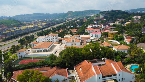 Beautiful Aerial view of Abuja City Nigeria 