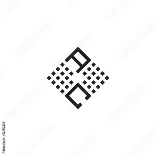 AC abstract square concept initial logo which is good for digital branding or print