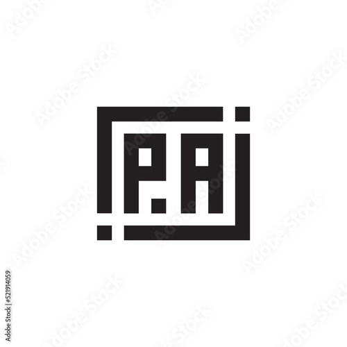 PA abstract square initial monogram logo which is good for digital branding or print