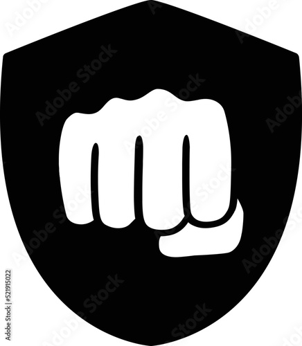 Physical defense or physical resistance flat vector icon for apps and games