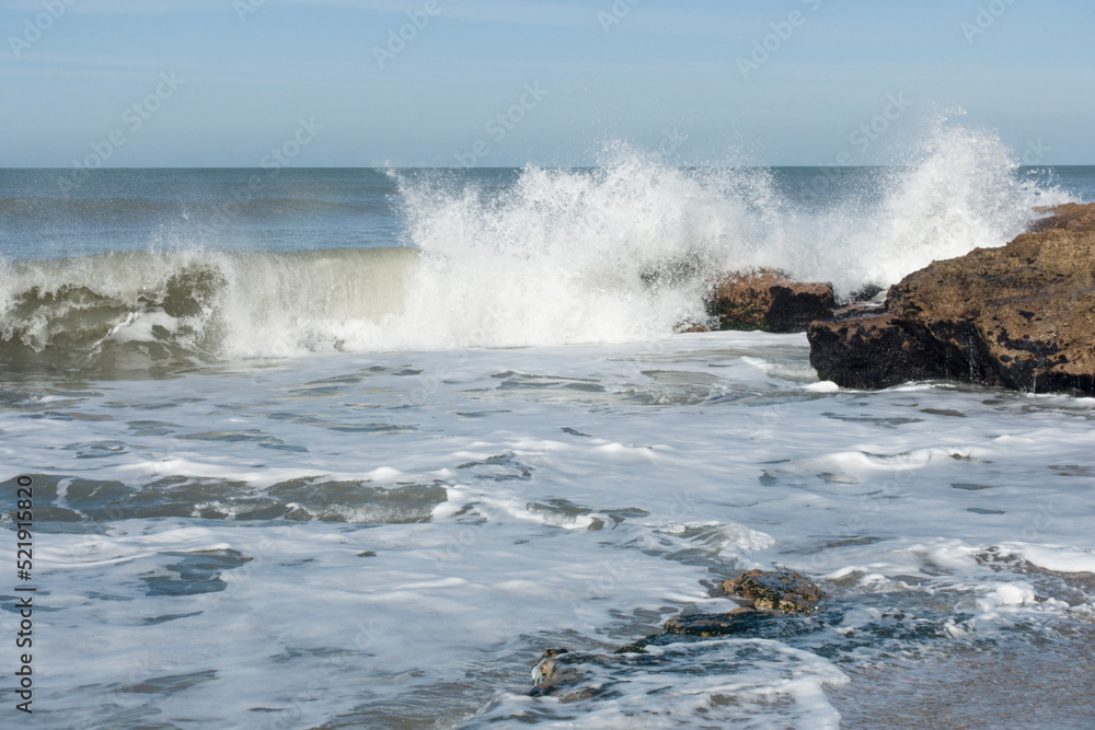 Mar del Plata coast Seashore and rocks     