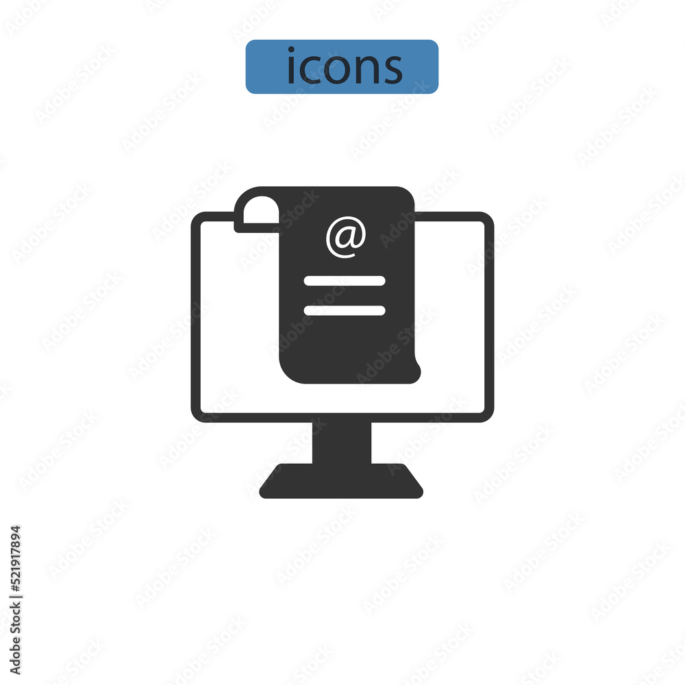 email icons symbol vector elements for infographic web email icons symbol vector elements for infographic web