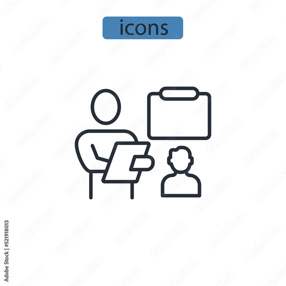 presentation icons  symbol vector elements for infographic web
