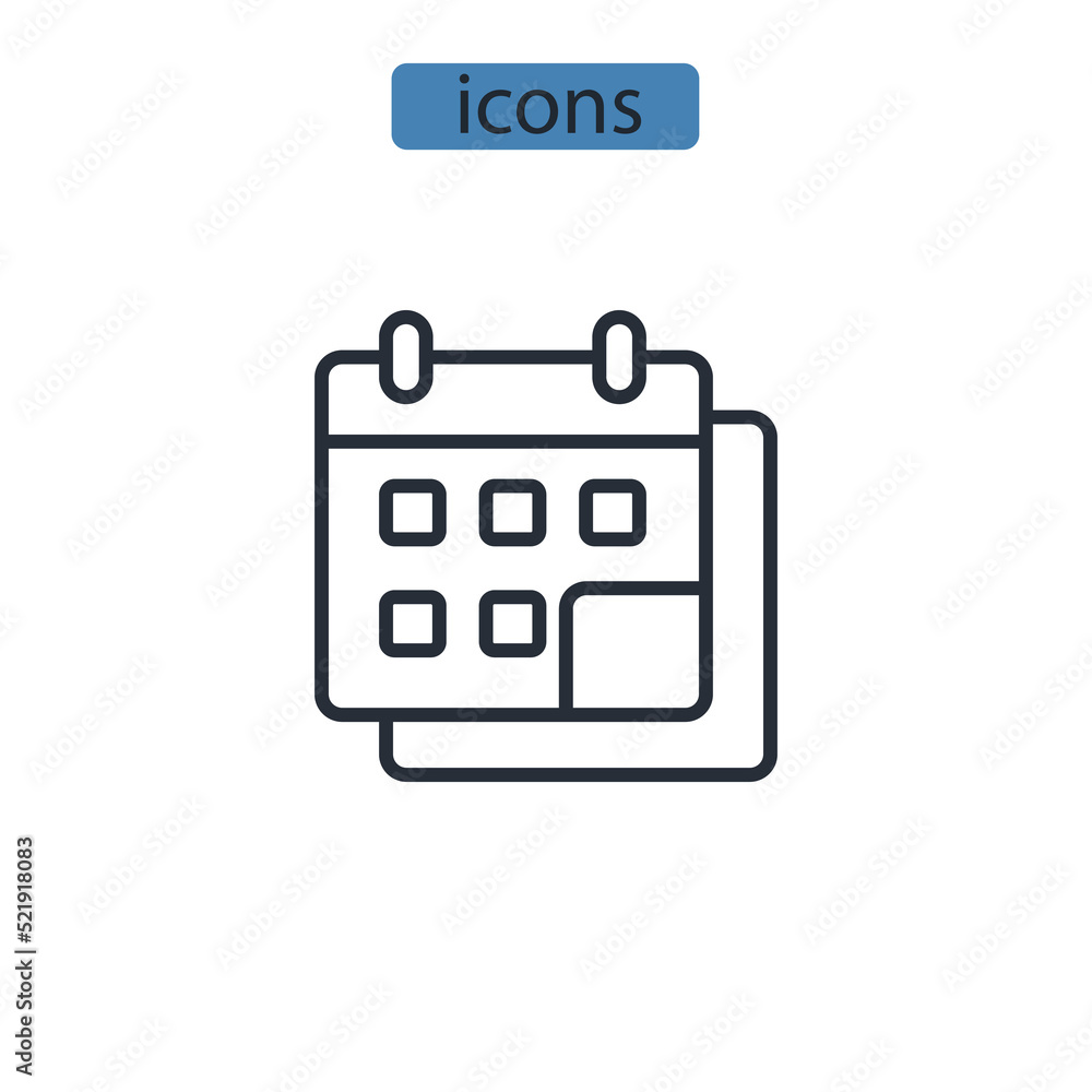 scheduling icons symbol vector elements for infographic web scheduling icons symbol vector elements for infographic web