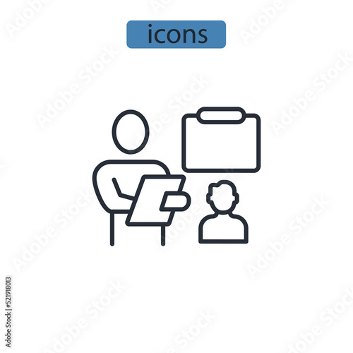 presentation icons symbol vector elements for infographic web
