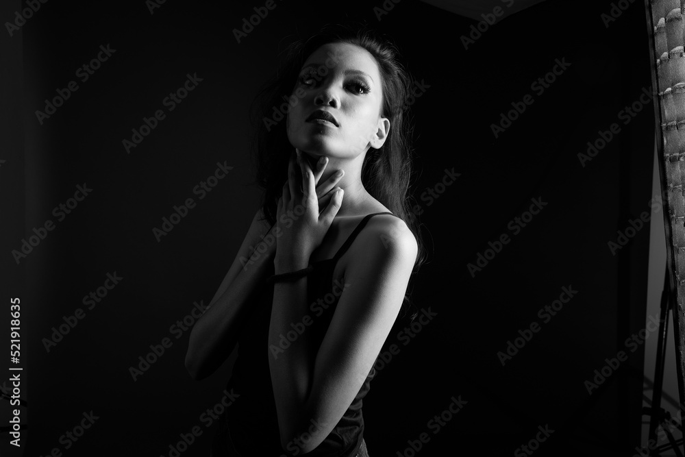 Portrait Light Sculpting of beautiful Asian model Portrait Light Sculpting of beautiful Asian model
