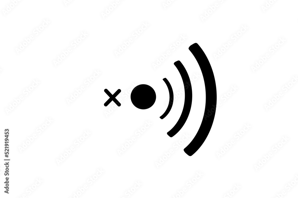 3D wifi sign symbol black white background isolated 3D wifi sign symbol black white background isolated