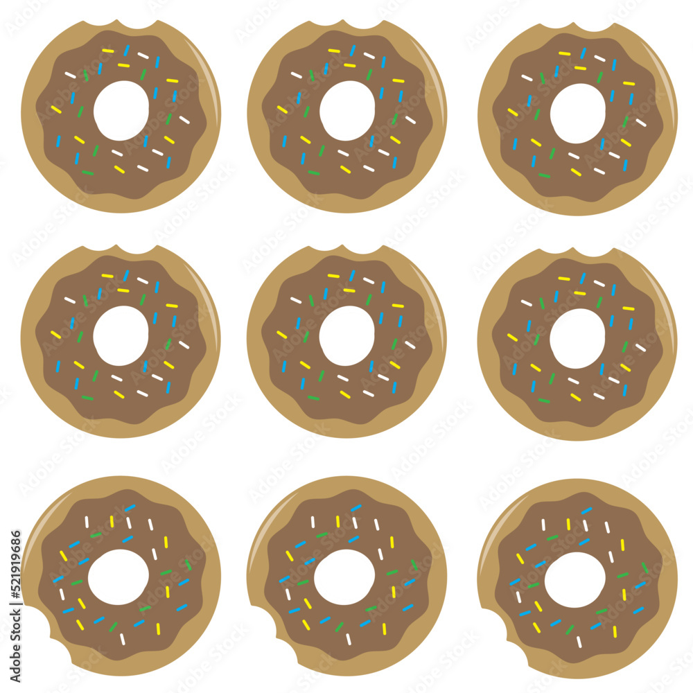 Fototapeta premium set of donuts