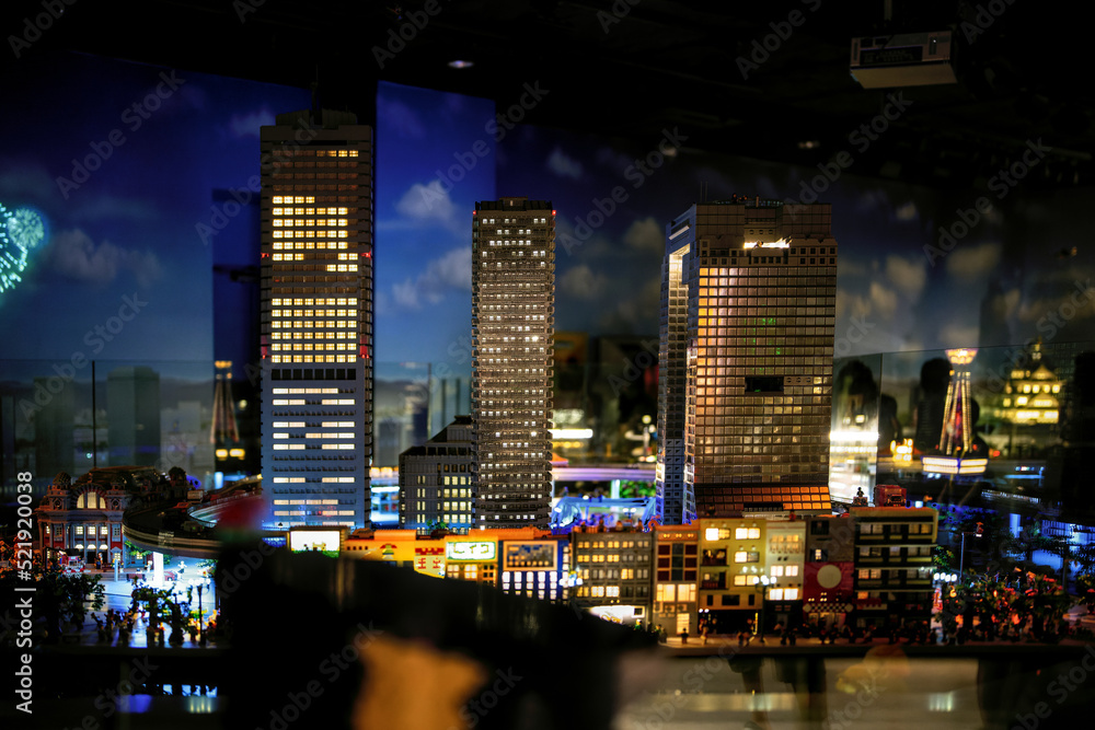 Fototapeta premium レンガで作った大阪の風景