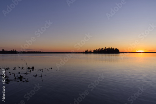 Sunset at Astotin Lake in Elk Island National Park