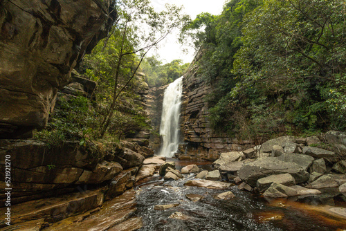 waterfall in Lencois town, Chapada Diamantina, State of Bahia, Brazil photo