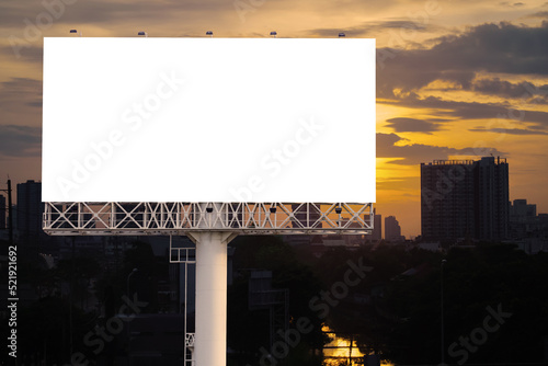 Wallpaper Mural large Blank billboard ready for new advertisement with sunset Torontodigital.ca