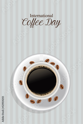 international coffee day lettering