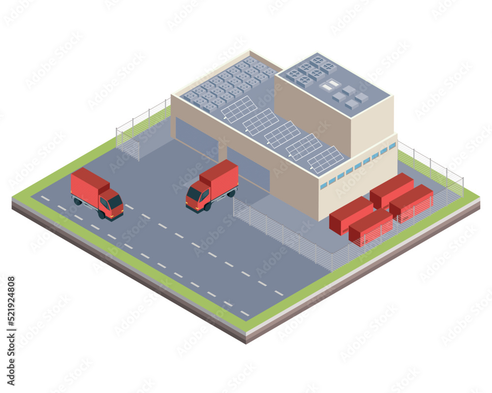 Fototapeta premium isometric industrial logistic plant