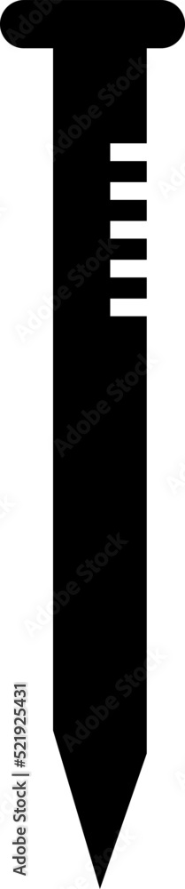 Nail icon in flat style on white background.eps Nail icon in flat style on white background.eps