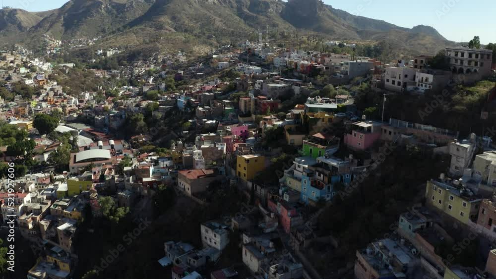 Aerial drone forward moving shot over congested cityscape over hilly slope in Tijuana, Mexico at daytime. Hilly terrain.
Aerial drone forward moving shot over congested cityscape over hilly slope in Tijuana, Mexico at daytime. Hilly terrain.