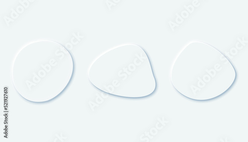 有機的な曲線の素材(ニューモーフィズム)