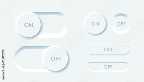 ニューモーフィズムのON、OFFボタンセット