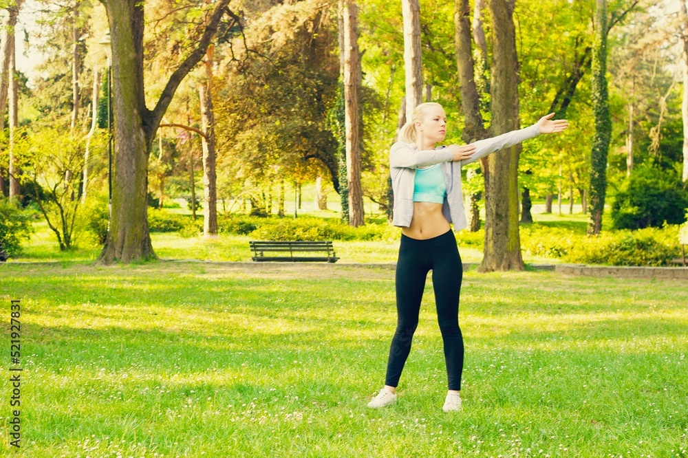 Exercise in park Exercise in park