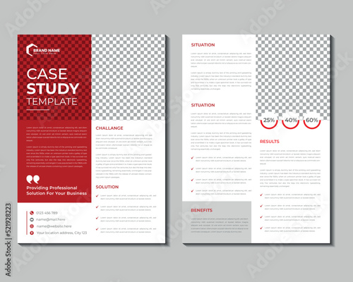 Corporate, clean, modern, creative case study design template with creative idea photo