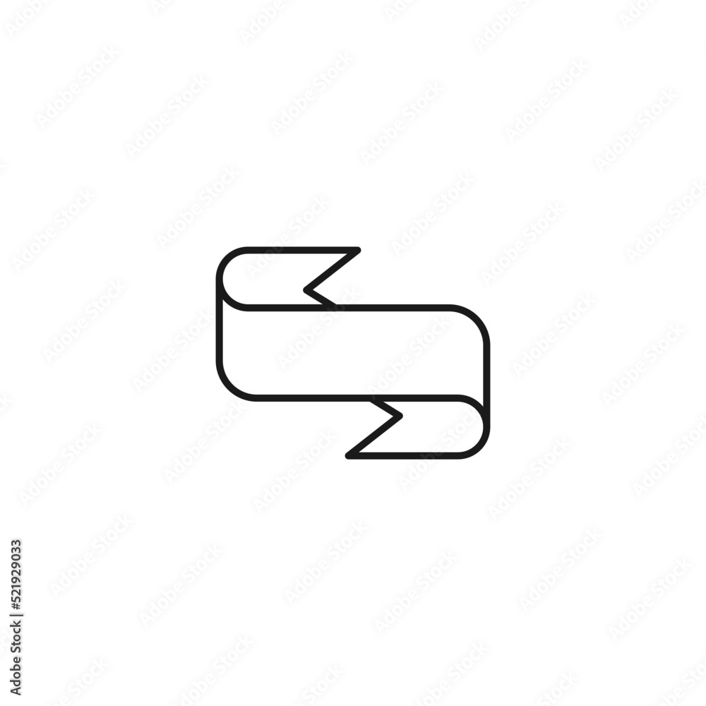Ribbon line art lineal ribbons icon design template vector illustration Ribbon line art lineal ribbons icon design template vector illustration