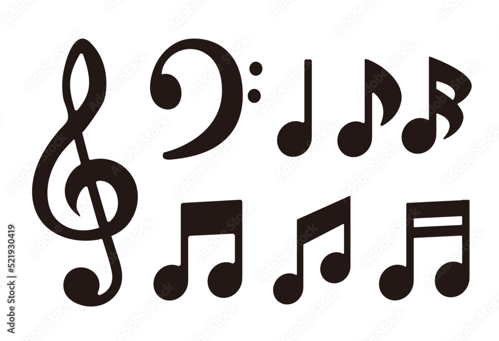 音楽モチーフのデザイン素材