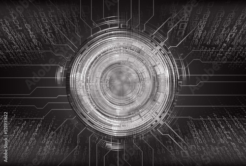 eye cyber circuit future technology concept background