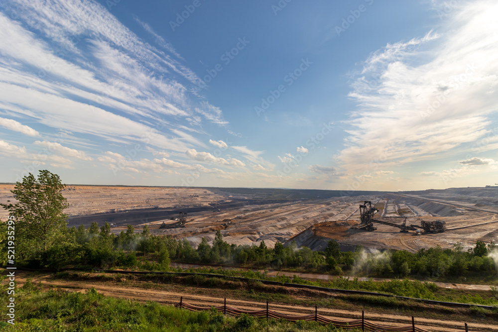 Naklejka premium view of the hambach lignite opencast mine in germany