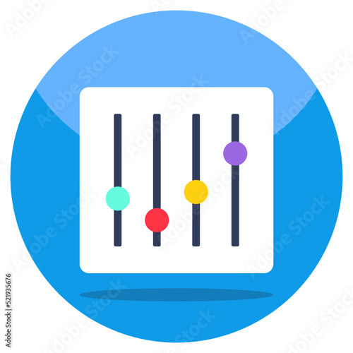 Editable design icon of volume equalizer 