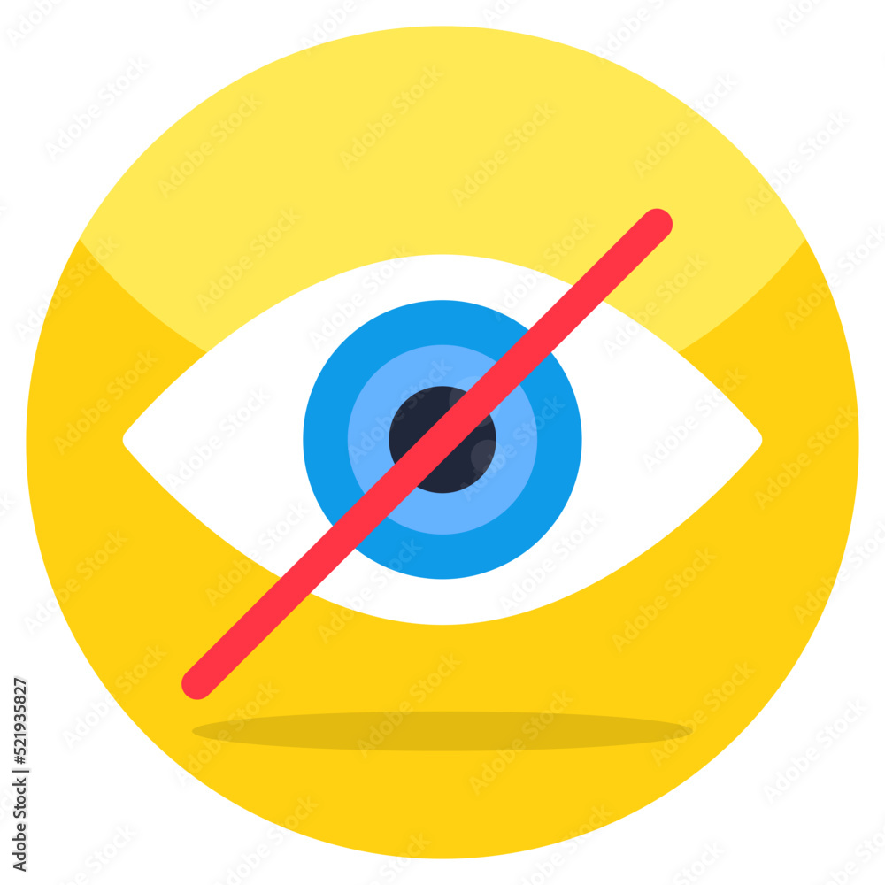 Trendy vector design of no vision Trendy vector design of no vision