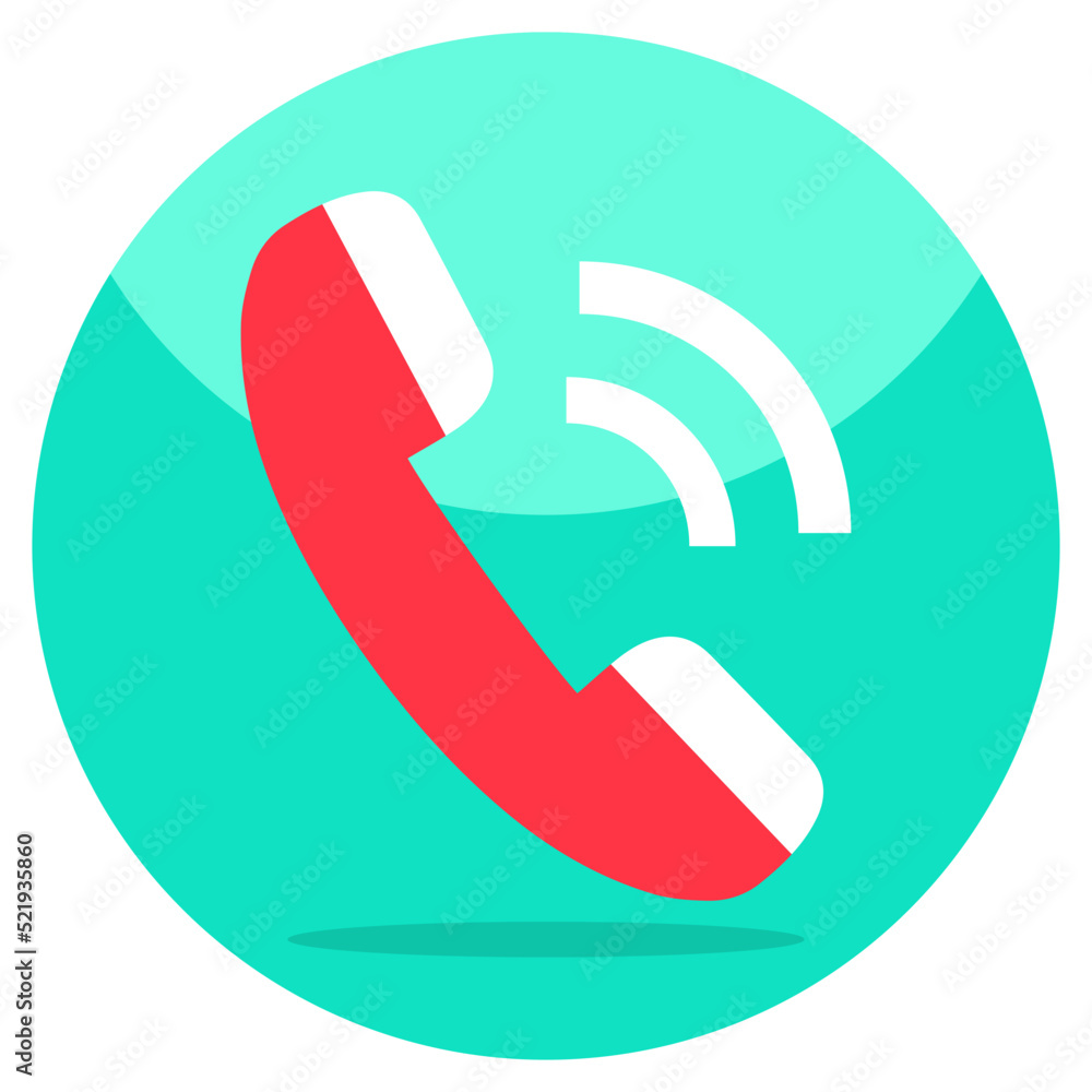 Phone ringing icon in flat design Phone ringing icon in flat design
