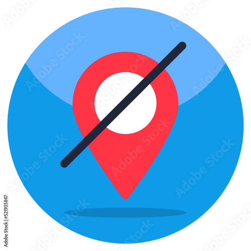 No location icon in trendy design 