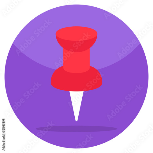 A perfect design icon of pushpin