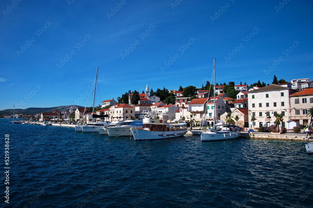 Scenic view of Mediterranean town on Adiatic sea