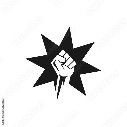Isolated Freedom hand vector stock illustration