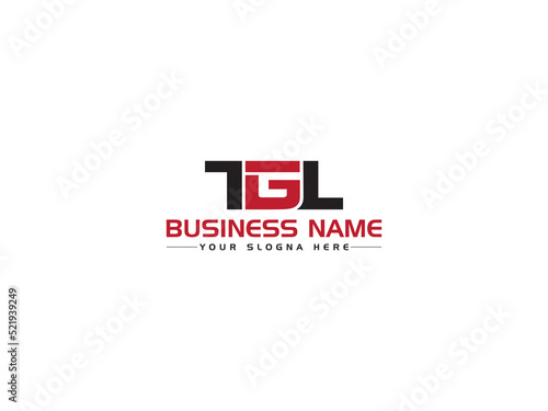 Premium TGL t g l Logo Letter Vector Icon With Red Black Three Alphabet Letter Design For All Kind Of Use photo