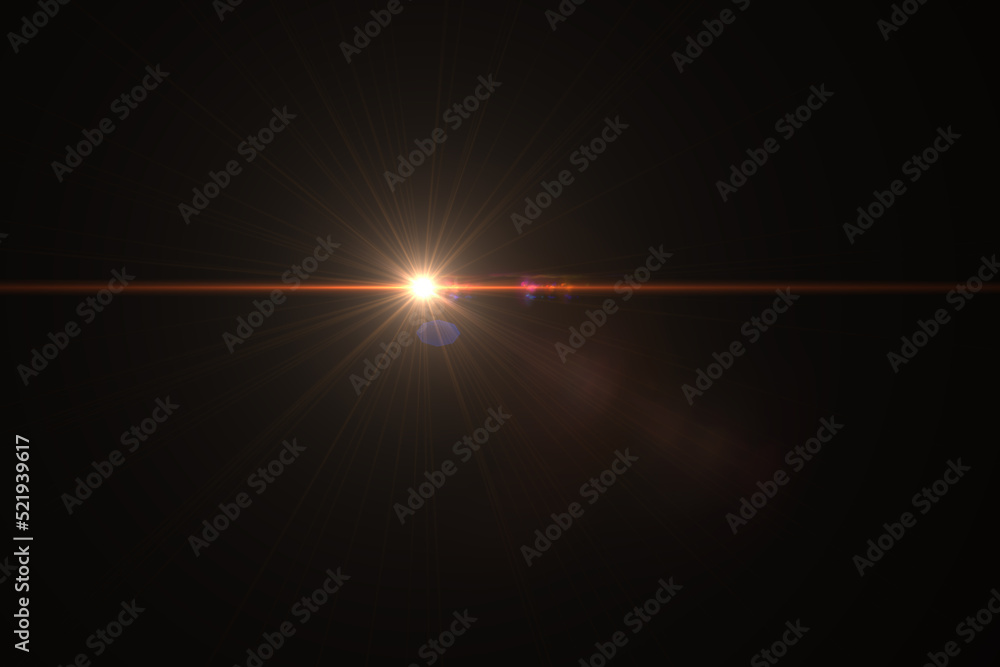Fototapeta premium lens flare effect on black background
