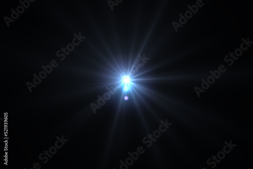 lens flare effect on black blackground