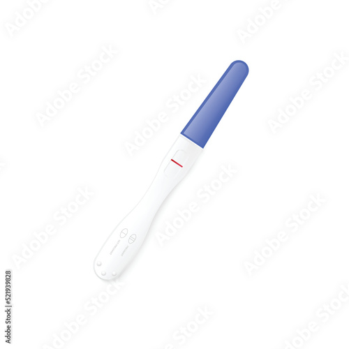 Pregnancy test in realistic vector illustration isolated on white background