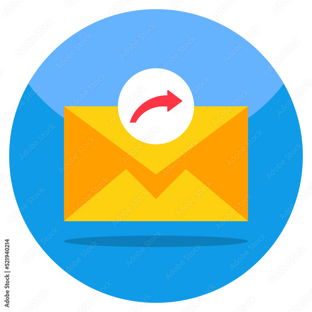 Perfect design icon of forward mail Perfect design icon of forward mail