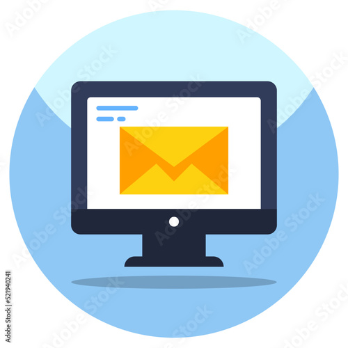 Editable design icon of electronic mail 
