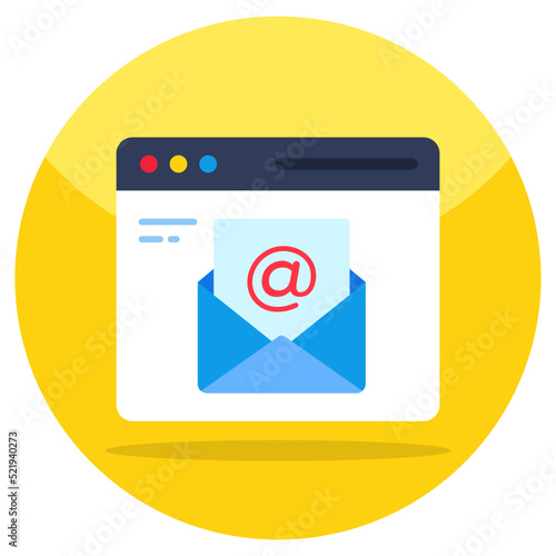 Unique design icon of web mail 
