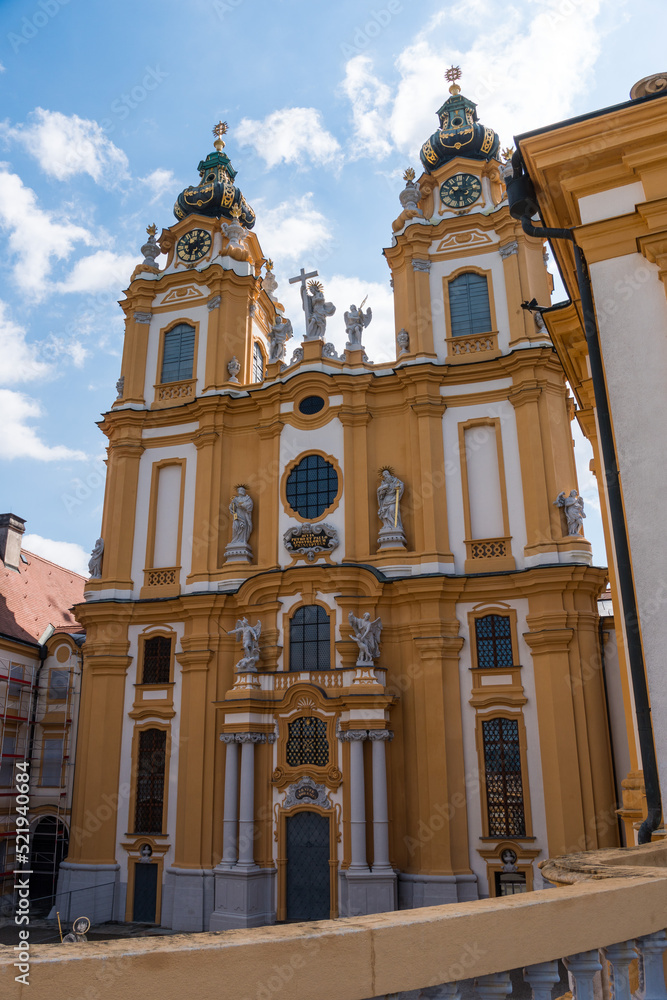 Benedictine Abbey Stift Melk, Austria, in summer