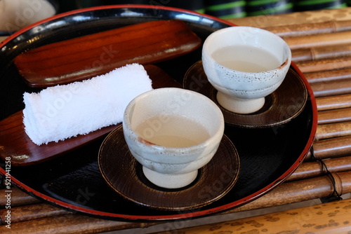 日本茶とおしぼり photo
