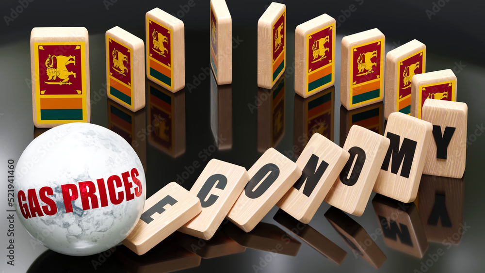 Sri Lanka and gas prices, economy and domino effect chain reaction in