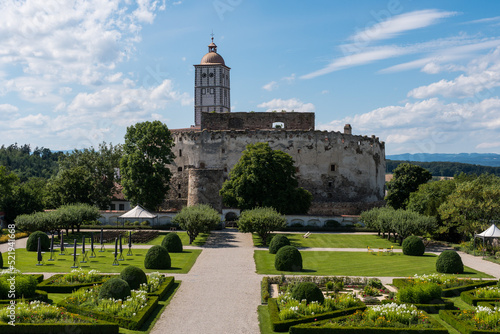 Gardens of renaissance castle Schallaburg near Melk in Austria