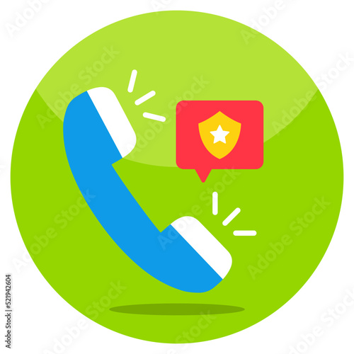 An icon design of police call