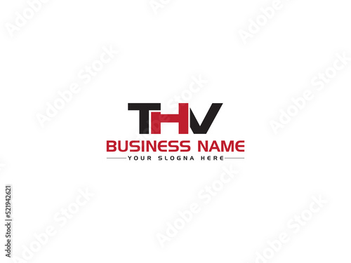 Colorful THV Logo Letter, Creative TH t h v Logo Icon Vector Art With Unique Three Letter Design photo