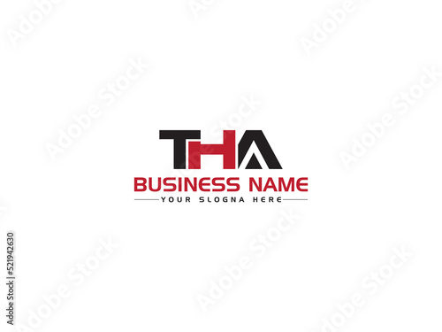 Colorful THA Logo Letter, Creative TH t h a Logo Icon Vector Art With Unique Three Letter Design
